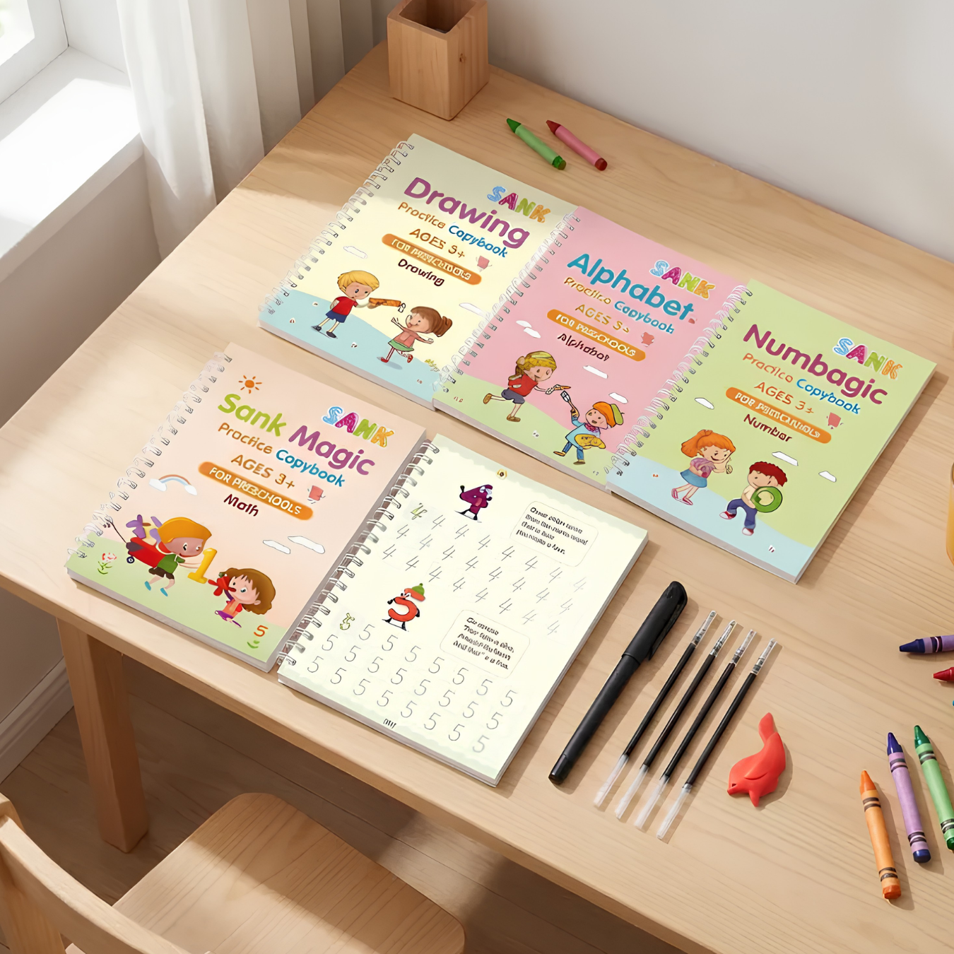 Magic Practice Copybook (4 Book + 10 Refill) (A-127)